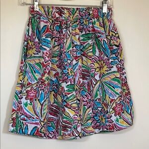 Rave Red and Pink Bermudas with Elastic Waist